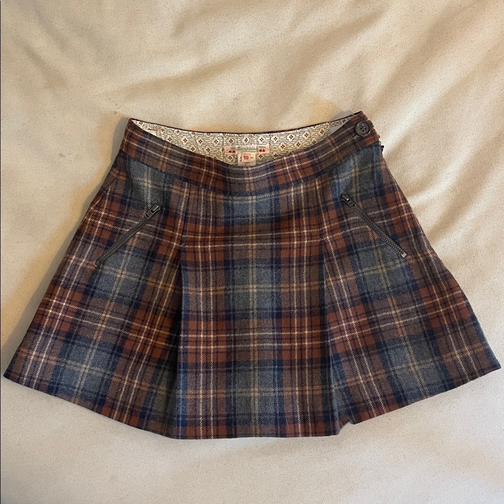 Bonpoint Plaid Skirt - 100% Wool